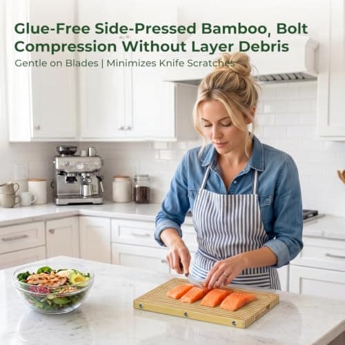 Formaldehyde Free, Glue Free, Large Bamboo Cutting Board view 3