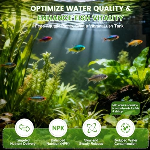 Maozyiltle Root Tabs, Aquarium Plant Fertilizer, Aquarium Water Care Tabs, 100 Tabs Aquarium Plant Food Safe for Fish and Shrimp, Aquatic Plant Fertilizer for Planted Aquarium Substrate (100) view 5