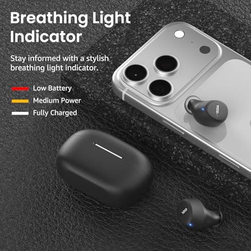 TOZO A1 Wireless Earbuds Bluetooth 5.3 Light Weight in Ear IPX5 Waterproof Headphones 2 Mic for AI Calls, Immersive Premium Sound Bass Headset with Charging Case, 32 Presets EQ Customization via App view 6