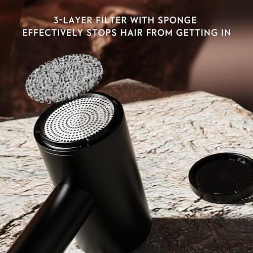 FUNTIN Hair Dryer, Blow Dryer with Diffuser Brush Comb for Women 4C Thick Curly Hair 1800w-Professional Black view 5