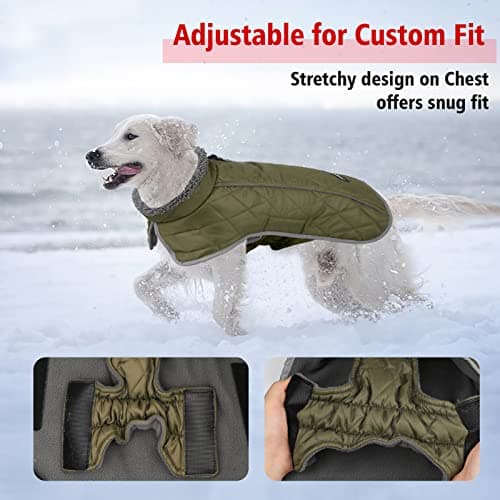 Fragralley Dog Winter Coat Turtleneck Windproof Dog Vest for Walking,Hiking view 3