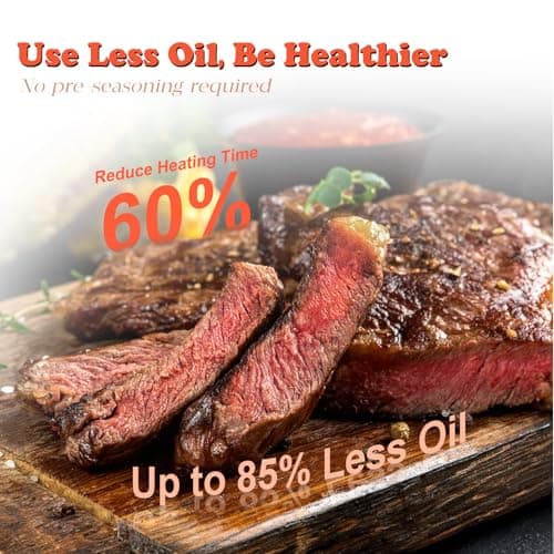 UPGRADED WB31X24738 Cast Iron Griddle Replacement for GE Gas Stove, WB31X49806 Heavy-duty Cast Iron Pan, 19.5"×9" Stove Top Center Griddle for GE Appliance Range Cooktop, Food-grade Nonstick Coating view 4