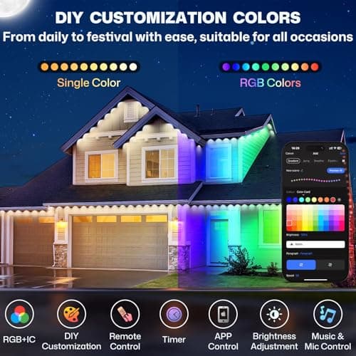 Permanent Outdoor Lights, 100FT Outdoor Lights, Ceiling Lights view 3