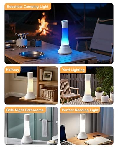 Rechargeable Motion Sensor Night Light Indoor,Portable LED Flashlight & 3 Color Lamp 3 in 1,Bedside Table Lamp for Bedroom, Hallway and Bathroom,Birthday Valentines Day Gifts for Women,Men and Kids view 6