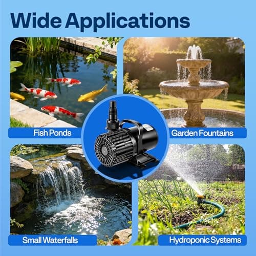 VIVOHOME Electric 100W 1600GPH Submersible Water Pump for Koi Pond Pool Waterfall Fountains Fish Tank and Aquarium view 6