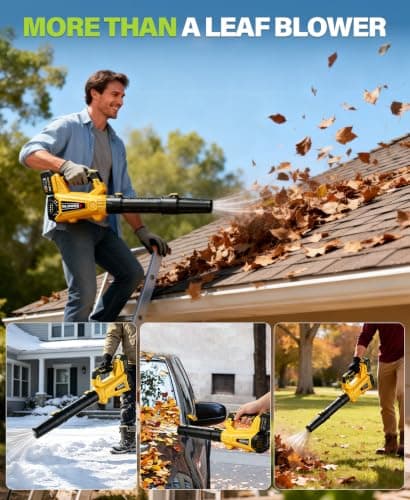 Leaf Blower Cordless, Powerful Blowers for Blowing Leaves, 6 Speed Modes view 5