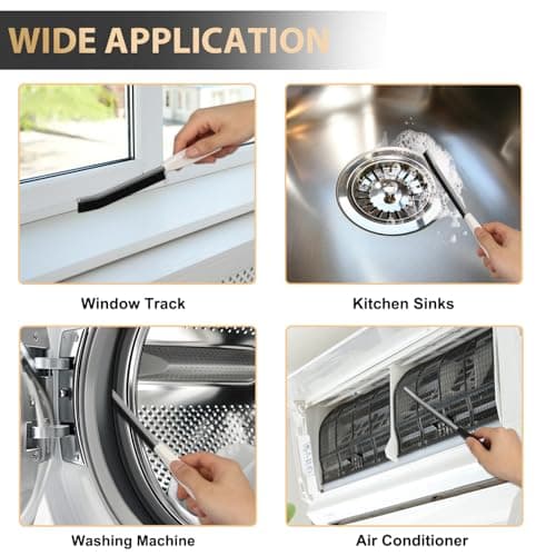 Hard Bristle Crevice Cleaning Brush,Grout Cleaner Brush,Scrub Brushes for Tile Floor,Gap Cleaning Supplies with Clip for Bathtub,Shower,Sink,Kitchen,Home Essentials,Gi-ft for Women Men(3PCS) view 3