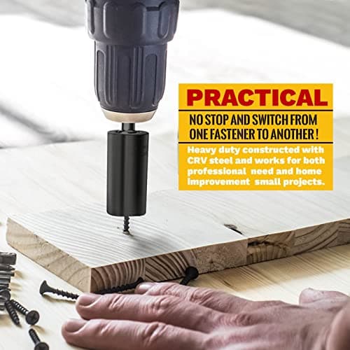 MANWALD Universal Socket Tool, Super Socket Unscrew Any Bolt, Adjustable Socket Drill with Adapter, Fathers Day Dad Gifts from Daughter Wife Son, Gifts for Him, Men, Kids, Boyfriends, 2 PCS, Black view 5