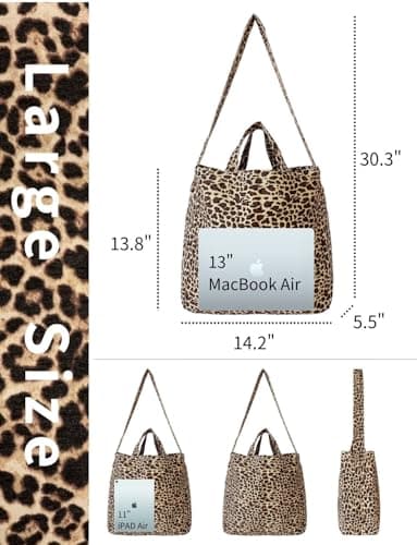 Gleease Leopard Crossbody Bag for Women Leopard Print Tote Bag Cheetah Bag Purse Handbag view 4