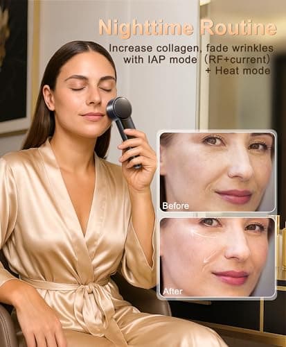 Radio-Frequency Skin Tightening Device | 6 in 1 Home-RF Face Beauty Device | Professional Facial Skin Tightening | Lifting | Wrinkle Reducing | Anti Aging | Depuff | Increase Absorption(with Gel) view 3