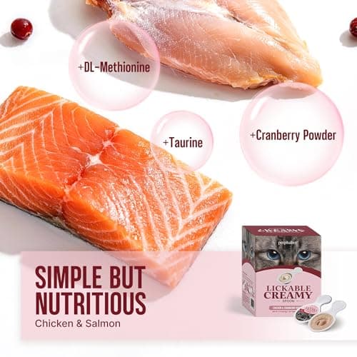PETPHABET Lickable Cat Treats Spoon, 36 Count Creamy Puree Kitten Treats Chicken Slamon & Cranberry Recipe, Functional Wet Paste Cat Snacks for Urinary Health, Grain-Free Kitty Treat with Taurine view 3
