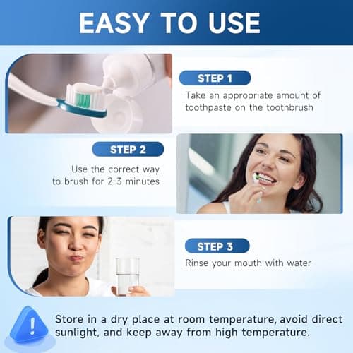 Set 2-Pack Hydroxyapatite Toothpaste for Teeth Remineralization, Enamel Repair, Sensitivity Relief & Whitening Fluoride-Free, Deep Cleaning Care, Fresh Breath view 6