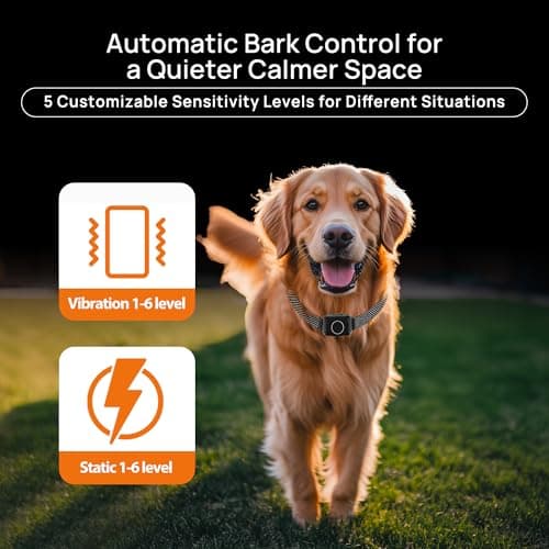 KITPLUS Wireless Dog Fence System: Electric Fence for Dogs 4-in-1 Dog Training Collar with Remote, Bark Control, Status Monitor Waterproof Electric Fence for Medium Large Dogs Outdoor Use view 6