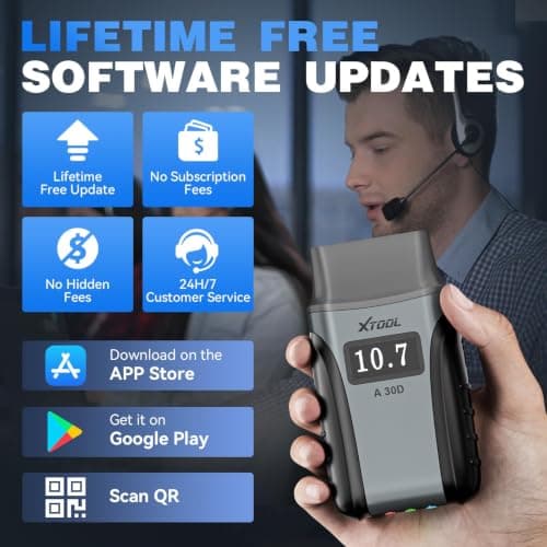 XTOOL A30D Bidirectional OBD2 Scanner Diagnostic Tool All System & 19 Reset | Lifetime Update Scan Tool Wireless for iPhone & Android,Crank Sensor EPB Throttle Relearn,ABS SRS Transmission,FCA & CAN FD view 6