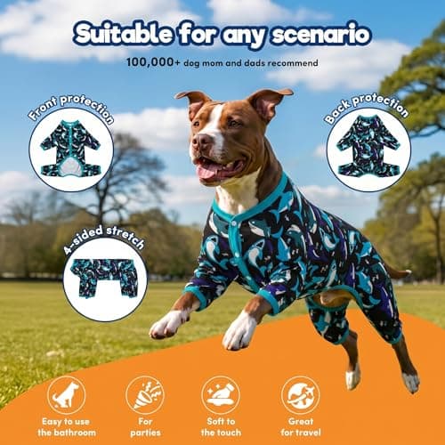 LovinPet Dog Pjs Large Breed, Whale Hello There White Print, M view 3