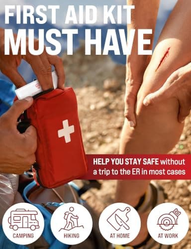 Emergency Wound Closure Strips - 11pk - 2 Types Easy to Use Butterfly Bandages - Stitchless & Painless Laceration Closure Kit view 3