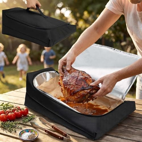 Upgraded Mess-Free Meat Resting Bag with Top-Open Design - 100% Leakproof BBQ Blanket for Brisket, Reinforced Seamless Resting Bag, Smoker Accessories, Grilling Gift for Men (Oxford Fabric 21'') view 1