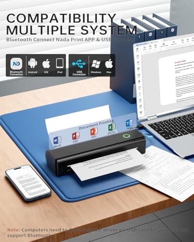 Portable Printers Wireless for Travel, N80 Bluetooth Thermal Printer view 5