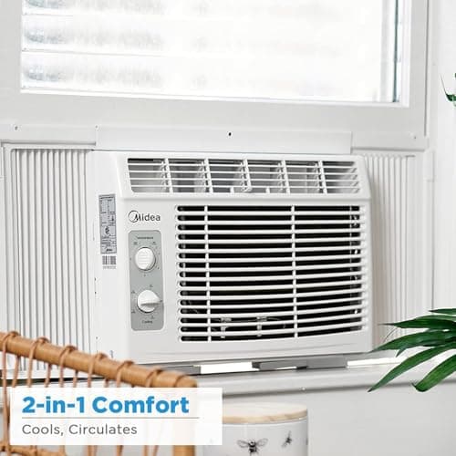 Midea 5,000 BTU EasyCool Small Window Air Conditioner - Cool up to 150 Sq. Ft. with Easy-to-Use Mechanical Controls and Reusable Filter, Perfect for Small Bedroom, Living Room, Home Office view 4