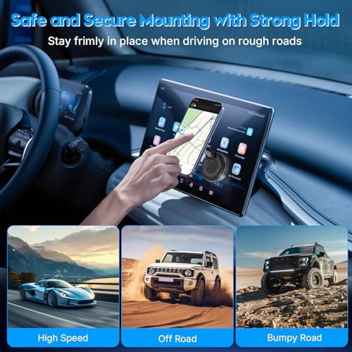 ELESULTRA Magnetic Phone Holder for Car - Suction Cup Phone Mount for Magsafe, Universal 360° Dashboard Phone Holder Vacuum Cell Phone Holders for Your Car/Gym/Mirror Car Mount for iPhone & Android view 5