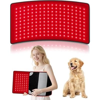 Ziptly Red Light Therapy for Body, Large 24" x 12" Infrared Light Therapy Mat with Timer, 660nm 850nm Red Light Pad with 3 Modes & 5 Brightness Levels, Wearable, Ideal Gift for Women&Men(24"x12")
