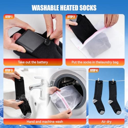 APP Heated Socks for Men Women, Rechargeable Electric 7000mah Skiing view 2