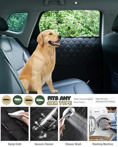 ThermoHalo 2PCS Car Door Protector for Dogs - Waterproof Pet Car Door Cover with Scratch Protection, Universal Fit for All Vehicles (L) view 2