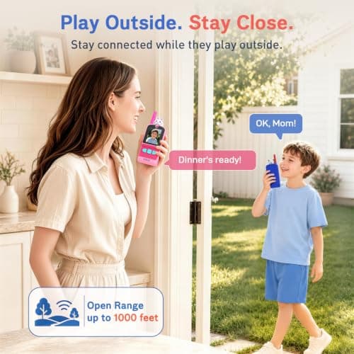 Video Walkie Talkies for Kids 2 Pack, Gift for Ages 3-12 Girl & Boy view 5