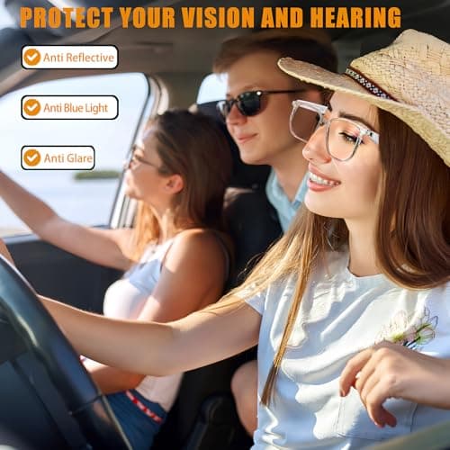 Oluote AI Translation Smart Glasses Bluetooth Headphone Glasses with 110+Translation Wireless Music&Calls Blue Light-blocking view 4