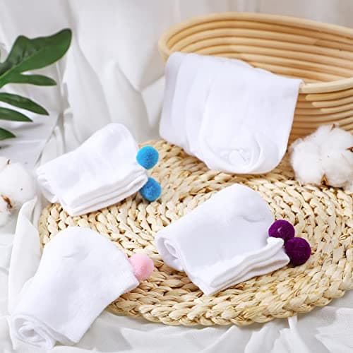 Vicenpal 8 Pairs Women Pom Pom Socks Ankle with Balls on the Back Cosplay Seamless Socks view 2