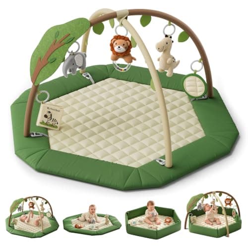 TinyThirve Baby Gym Play Mat, 4-in-1 Washable Tummy Time Mat & Ball Pit — image 1