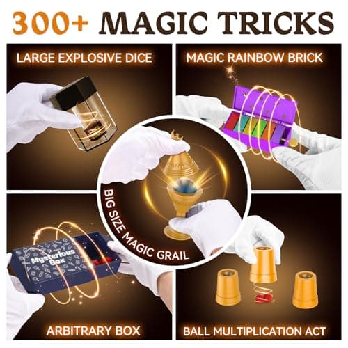Nicella Magic Kit - 300+ Magic Tricks for Kids Age 6-8 8-10 10-12, Magic Set Magician Toy with Video Instructions for Kid Beginners - Christmas Halloween Birthday Gifts Toys for Boys Girls Kids view 4