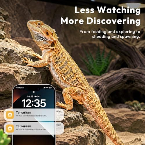 Akiyo Aquarium Fish Camera Pet Camera for Fish Tank Reptile Terrarium 2K | Color Night Vision, Auto‑Focus,AI Smart Detection, 2.4G&5G WiFi, Works with Alexa, Phone App Remote Monitor. view 6