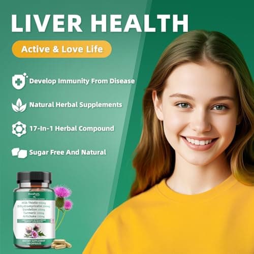 GREENPEOPLE Lymph-Liver Cleanse Detox & Repair - Strength Milk Thistle 30X Extract - Standardized and Concentrated 80% Silymarin w/Vitamin,95% curcuminoids & 17+Liver Health Nutrients Vegan 120CT view 3