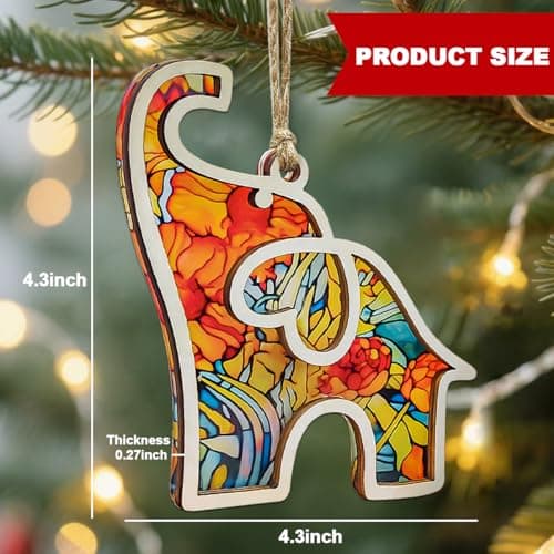Best Friend, Friendship Elephant Ornament with Story Card, Elephant Gifts for Women, for Women, Sister, Bestie, Unique Friendship Christmas Ornaments view 3
