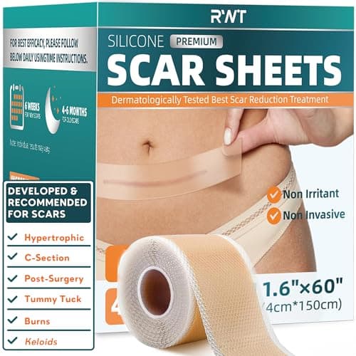 Silicone Scar Tape - 60" x 1.6" Roll - 1.5M, Scar Treatment for Improves Surgical, Keloid, Hypertrophic Scars - Medical Grade Reusable Silicone Scar Sheets — image 1