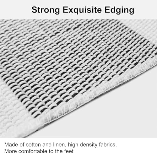 LYGLIGH Buffalo Plaid Rug, Green and White Outdoor Rug, 23.6"x51" Checked Rugs Washable, Cotton Front Door Mat Indoor, Low Pile, Fade Resistant, Pet-Friendly Area Rug for Kitchen, Farmhouse, Entryway view 5