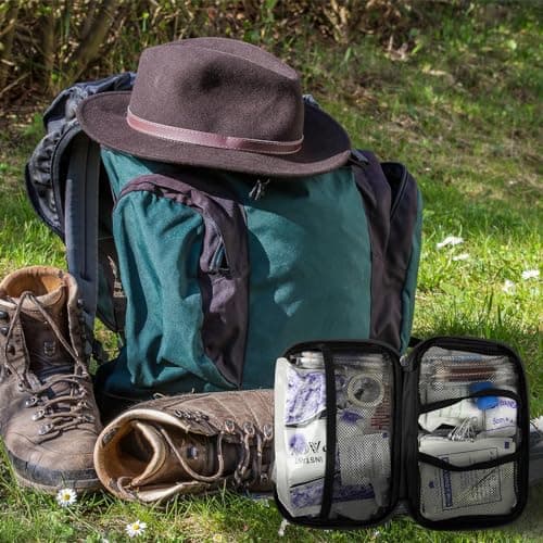 First Aid Kit 277PCS Car Home Camping Essentials Black Emergency Kit | School Supplies,Dorm Room Essentials,Survival Kit,Travel Essentials,Outdoor Adventure,Office Hiking Portable,Refill Supplies view 4