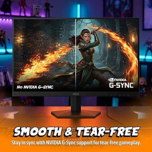 AOC 27 Inch QHD Gaming Monitor 240Hz 0.3ms, Overclock 260Hz, IPS, 2560x1440, G-Sync Compatible, HDR Ready, DisplayPort 1.4 HDMI 2.0, VESA Mount, 3-Year Zero-Bright-Dot, Q27G41ZE view 4