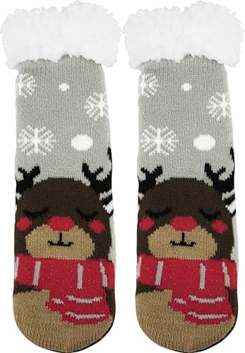 BenSorts Kids Slipper Socks Girls Boys Warm Fuzzy Fleece Christmas Socks Gift Stocking Stuffers view 6