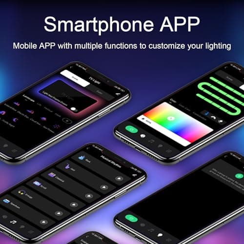 MIHEAL TV LED Backlight with AR Sensor,9.84FT RGB Strip Lights for 43-55 inch PC, TV & Monitor, Smart TV Lights Behind That Sync with Screen, Compatible with App Music Sync, for Gaming Room view 6