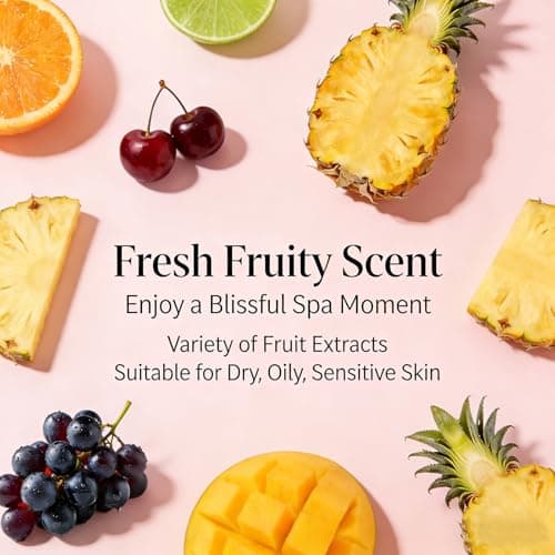 Meleell Collagen Face Masks Skincare Bulk,Hydrating Spa Face Mask Beauty for Sensitive Skin,Sheet Mask for Women Skin Care, Facial Mask Sets for Teen Girls (12 Masks Fruits) view 5