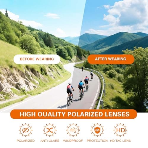 suoso Polarized Sports Sunglasses for Men: Women UV Protection youth Cycling Running Baseball Sun Glasses Softball Goggles view 3