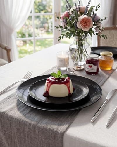 PULOTE 100PCS Black Plastic Plates Disposable - Premium Heavy Duty 50 Black Dinner, 50 Dessert/Salad Plates - Ideal for Party, Halloween view 4