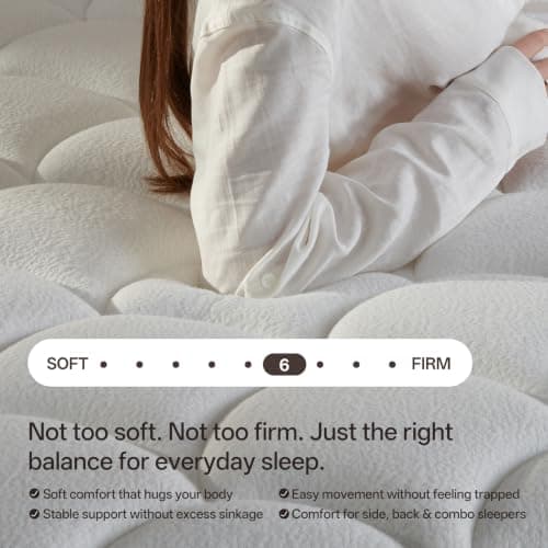 Bluesolo Queen Mattress, 14 Inch Queen Size Hybrid Mattresses with Memory Foam and Individual Pocket Spring for Motion Isolation, Pressure Relief, Medium Firm Mattress in a Box, 60 * 80 * 14 view 3