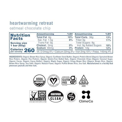 Gomacro, Nutrition Bar Oatmeal Chocolate Chip Organic 12 Count, 2.3 Ounce view 2