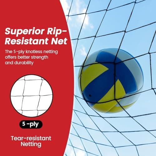 Bearwill Volleyball Training Equipment, Volleyball Practice Net System Update Freely Adjustable, Portable Volleyball Net for Backyard Indoor Outdoor Hitting Serving Passing Practice view 6