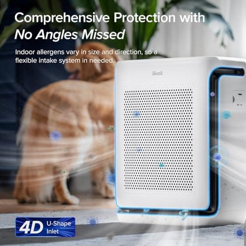LEVOIT Air Purifiers for Home Large Room Up to 1875 Ft² with Washable Pre-Filter, AHAM VERIFIDE, Air Quality Monitor, HEPA Sleep Mode for Allergies, Pet Hair in Bedroom, Vital 200S-P, White view 3