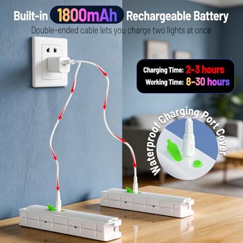 Orbecco Underwater Pool Lights, IP68 Waterproof Submersible Pool Led Lights with 13 Lighting Modes, Rechargeable Pool Light with Remote Control and Timer, Pool Lights for Above Ground Inground Pools view 4