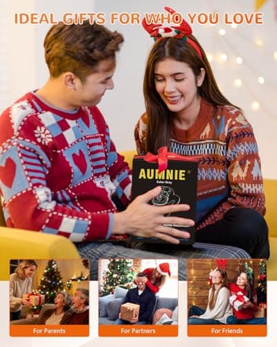 AUMNIE 2026 New Hand Massager with Heat and Compression for Arthritis | Cordless Finger Wrist Massager with 5 Compression Levels, 3 Heat Levels, 3 Modes, For Large Hand, Gifts for Women Men, Gray view 2